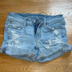 American Eagle Light Blue Jean Shorts